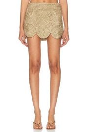 SIMONMILLER Beep Beep Mini Skirt in Star Gold FWRD at FWRD