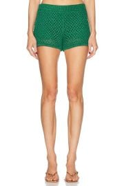 SIMONMILLER Marzo Crochet Short in Gummy Green FWRD at FWRD