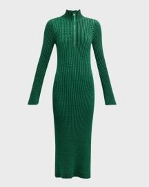 SIMONMILLER Zumi Textured Knit Long-Sleeve Midi Dress at Neiman Marcus