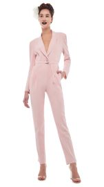 SINGLE BREASTED JUMPSUIT                        Blush                                                   at Norma Kamali