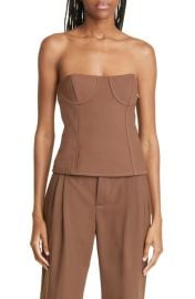 SIR Adrien Strapless Bustier Top in Chocolate Size 2 at Nordstrom