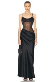 SIR Dunya Draped Gown in Black FWRD at FWRD