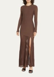 SIR Sylvie Long Sleeve Fringe Maxi Dress - at Bergdorf Goodman