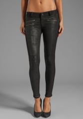 SIWY JEANS Mick Leather Panel Skinny in Crave at Revolve