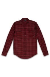 SIX WEEK RESIDENCY RED RIDER FLANNEL BUTTON DOWN SHIRT at Six Week Residency