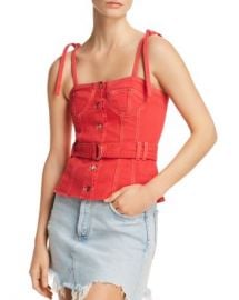 SJYP Denim Bustier Top Women - Bloomingdale s at Bloomingdales