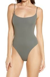 SKIMS Fits Everybody Cami Thong Bodysuit in Copper at Nordstrom