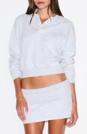 SKIMS Fleece Henley Sweatshirt at Nordstrom