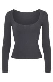 SKIMS Square Neck Long Sleeve T-Shirt at Nordstrom