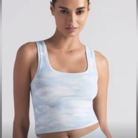 SKIMS Tops Skims Cotton Rib Tank Blue Cloud M Poshmark at Poshmark