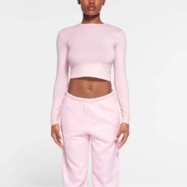 SKIMS Tops Skims Vintage Crop Long Sleeve In Cherry Blossom Poshmark at Poshmark