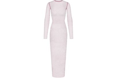 SKIMS x Swarovski Stretch Net Long Sleeve Dress in Bubble Gum at StockX