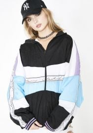 SKY PANELED CRINKLE POLY JACKET at Dolls Kill