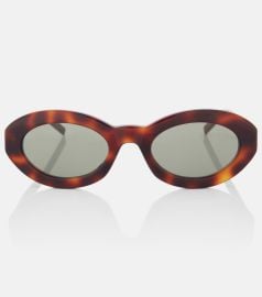 SL M136 oval sunglasses in brown - Saint Laurent at Mytheresa