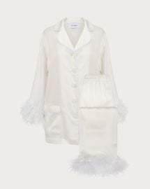 SLEEPER party pajama set with detachable feathers at J. Crew