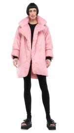 SLEEPING BAG COAT TO KNEE Dusty Pink Norma Kamali at Norma Kamali