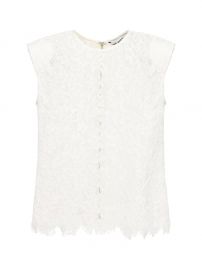 SLEEVELESS CORD LACE TOP at Luisaviaroma