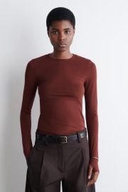 SLIM LIGHTWEIGHT LONG-SLEEVED TOP at COS