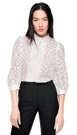 SMYTHE Frontier Blouse in White Dot SMYTHE-US at Smythe