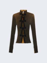 SNAKE SCALE TROMPE L\'OEIL CARDIGAN at Schiaparelli