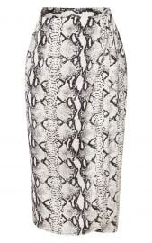 SNAKESKIN SATIN PRINTED WRAP MIDI SKIRT at Pretty Little Thing