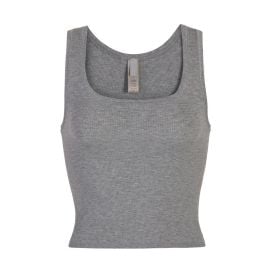 SOFT LOUNGE TANK HEATHER GREY at Skims