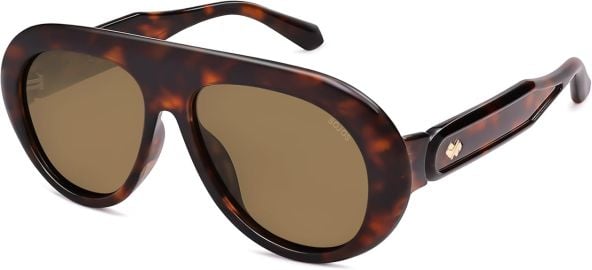 SOJOS Trendy Oversized Polarized Aviator Sunglasses Womens Men Retro Vintage 70s Style UV Protection Sun Glasses SJ2390 at Amazon