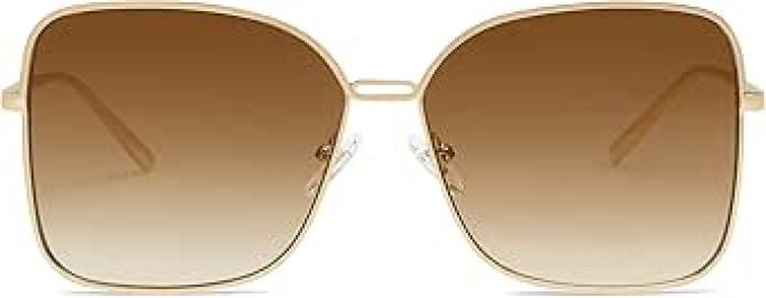 SOJOS Trendy Square Oversized Sunglasses Womens Mens UV400 Big Large Designer Shades SJ1082 at Amazon