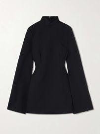 SOLACE LONDON Laurel crepe mock-neck mini dress at Net a Porter