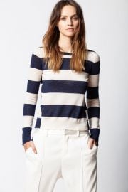 SOURCE CACHEMIRE STRIPES SWEATER at Zadig and Voltaire