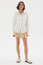 SOVERE AFRESH CORSET SHIRT - WHITE SOVERE STUDIO at Sovere