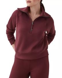 SPANXreg AirEssentials Half Zip Sweatshirt Bloomingdales at Bloomingdales