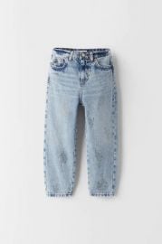 SPARKLY MOM FIT JEANS at Zara