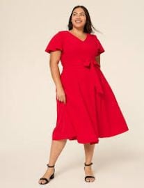 SS LENA LEVEL HEM MIDI DRESS 114021 LaneBryant at Lane Bryant