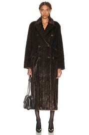 STAND STUDIO Lidya Faux Fur Coat in Dark Brown FWRD at FWRD
