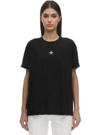 STAR DETAIL COTTON JERSEY T-SHIRT at Luisaviaroma