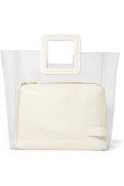 STAUD - Shirley PVC and croc-effect leather tote at Net A Porter