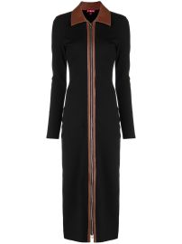 STAUD Alfred contrasting-collar midi-dress - at Farfetch