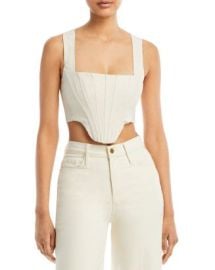 STAUD Alice Cropped Corset Top Bloomingdales at Bloomingdales