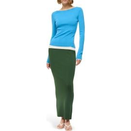 STAUD Carilo Colorblock Long Sleeve Dress at Nordstrom