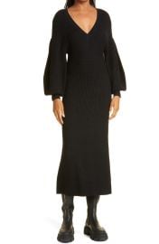 STAUD Carnation Long Sleeve Midi Sweater Dress at Nordstrom