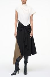 STAUD Davina Colorblock Asymmetric Hem Dress at Nordstrom