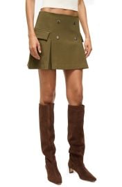 STAUD Division Stretch Twill Miniskirt at Nordstrom