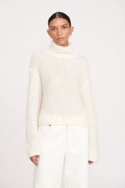 STAUD EZIO SWEATER WHITE at Staud