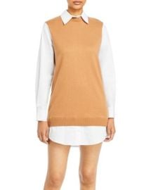 STAUD Fern Mixed Media Mini Dress Bloomingdales at Bloomingdales