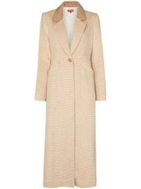 STAUD Ganji Houndstooth single-breasted Coat - Farfetch at Farfetch