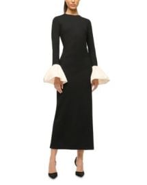 STAUD Hawthorne Bell Cuff Maxi Dress Bloomingdales at Bloomingdales