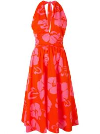 STAUD Hibiscus Floral Print Dress - Farfetch at Farfetch