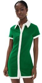 STAUD Holtz Dress VERT/WHITE M at Shopbop