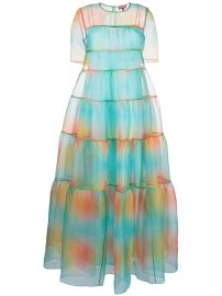 STAUD Hyacinth Crepe Organza Tiered Maxi Dress - at Farfetch